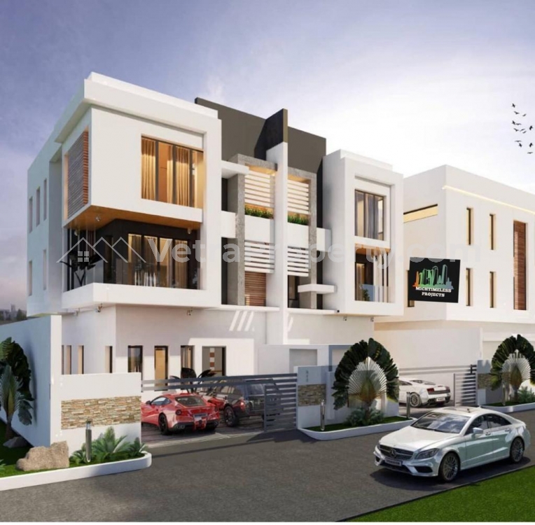  Carcass Luxury Contemporary 4 Bedroom Bedroom All Rooms En-suite Semi Detached Duplex With A Room Bq  4 bedroom Semi-Detached Duplex for Sale Lekki Lagos Vetra  Property