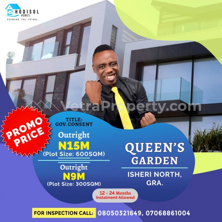  A Plot Of Land For Sale In Queens Garden Isheri North Gra  300 Meter Square of Land for Sale Isheri Lagos Vetra  Property