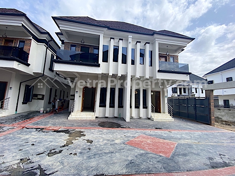  New House 4 Bedroom Semi Detached +bq+24hrs Light In An Estate  4 bedroom Semi-Detached Duplex for Sale Lekki Lagos Vetra  Property