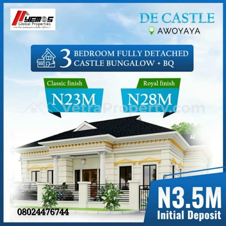  3 Bedroom Fully Detached Bungalow  House for Sale Ajah Lagos Vetra  Property