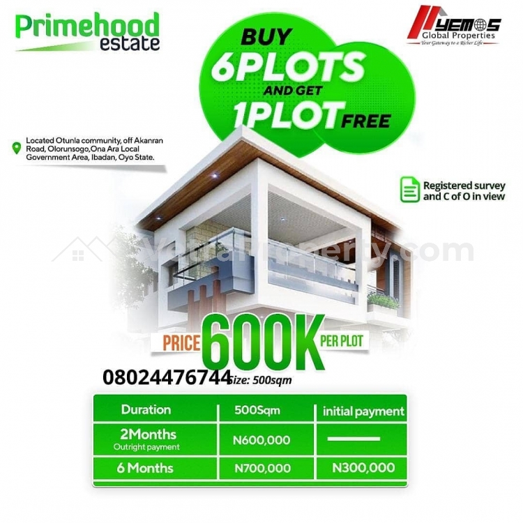  Land  Land for Sale Ibadan Oyo Vetra  Property