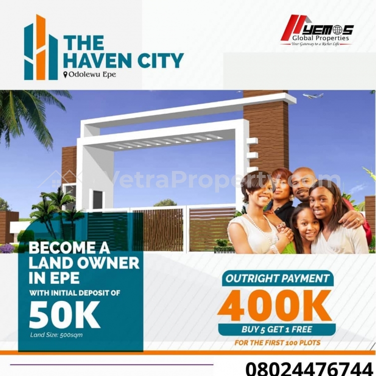  Land  500 Meter Square of Land for Sale Epe Lagos Vetra  Property