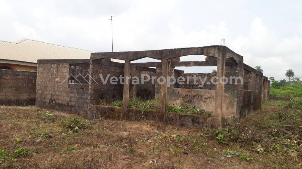  Land 100 By 100 With Uncompleted Building In Ahor Rd Benin City Edo State  100 Meter Square of Land for Sale Uhunmwonde Edo Vetra  Property