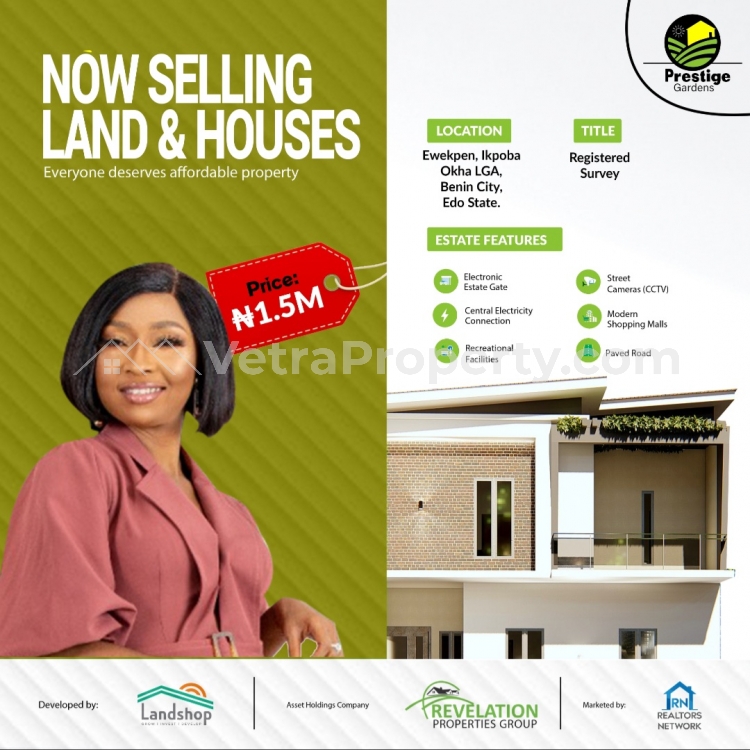  Land In Prestige Gardens Estate  Land for Sale Oredo Edo Vetra  Property