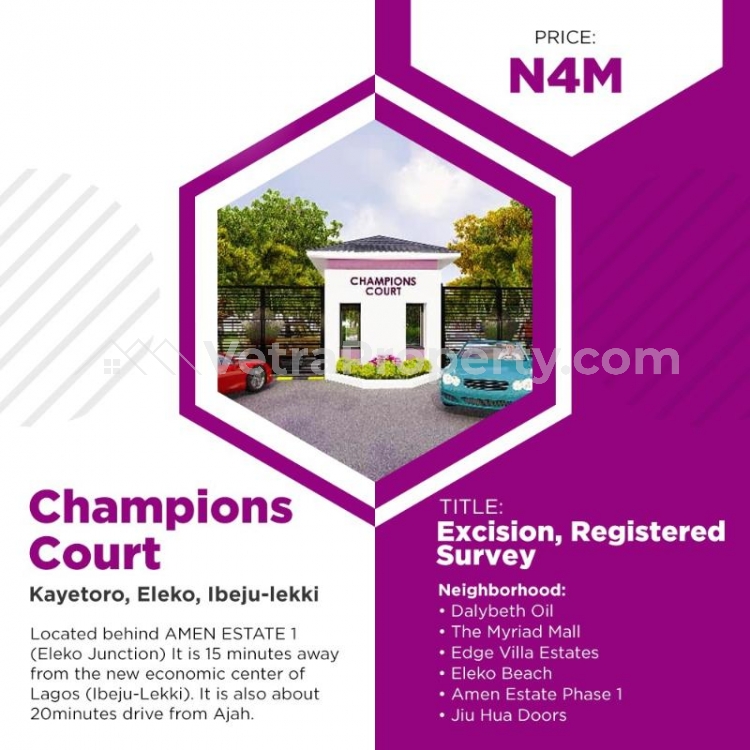  Plots Of Land  Land for Sale Ibeju Lekki Lagos Vetra  Property
