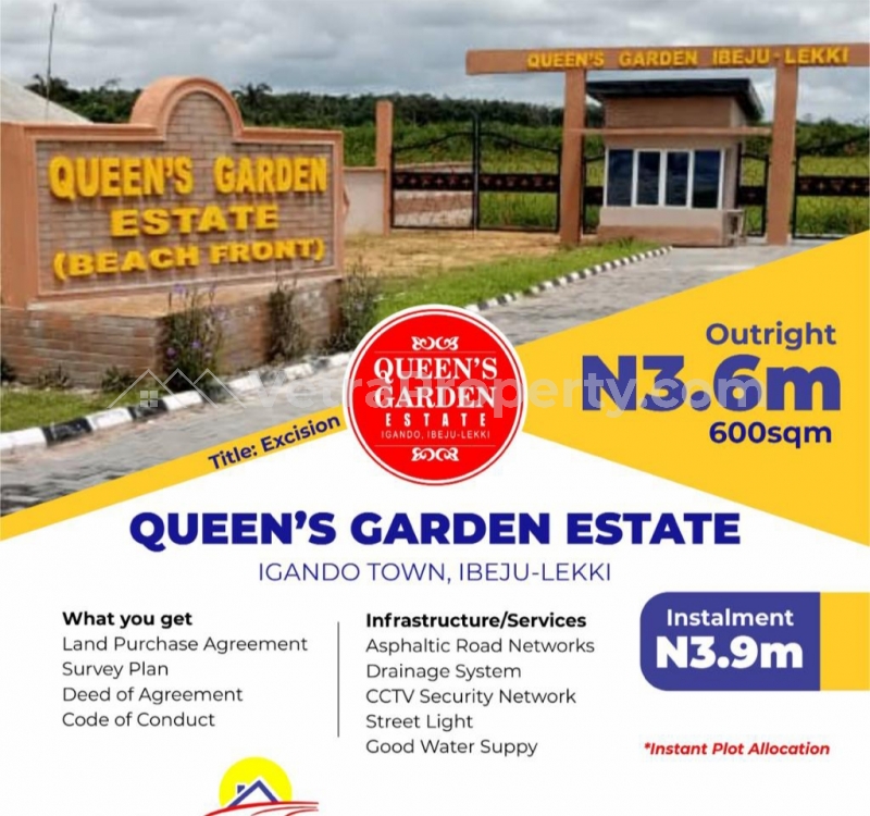  Plots Of Land For Sale In Queen Gardens Estate Eleko Ibeju-lekki Lagos Nigeria  Land for Sale Ibeju Lekki Lagos Vetra  Property