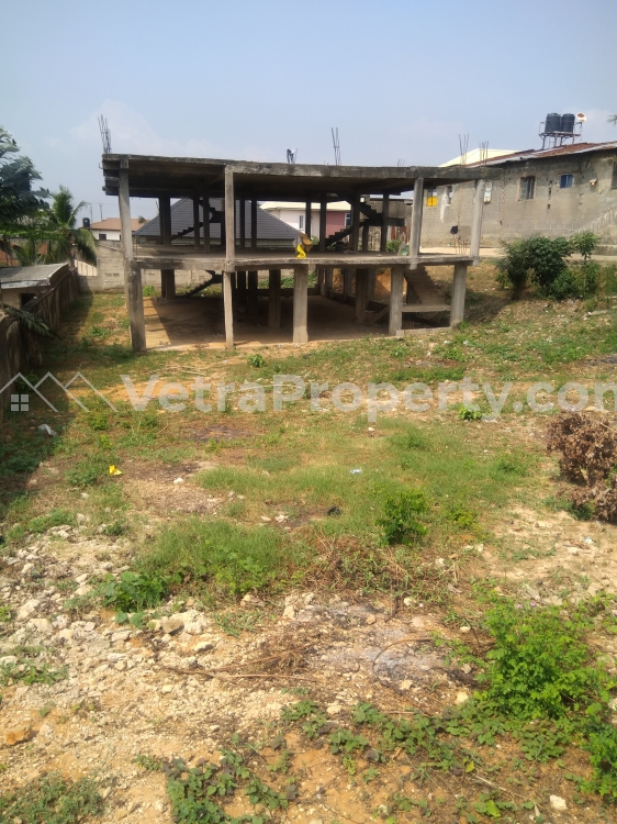  One Plot Of Land With An Uncompleted Residential Building (shell And Carcass)  Land for Sale Ikorodu Lagos Vetra  Property