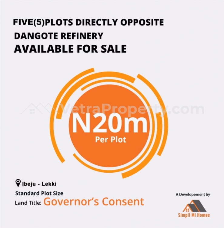  Plots Of Land  5 Plots of Land for Sale Ibeju Lekki Lagos Vetra  Property