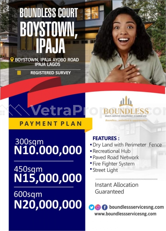 Plots Of Land At Boystown Ipaja  Land for Sale Ipaja Lagos Vetra  Property