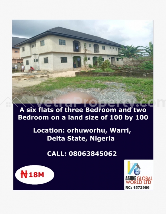  A Six Flat Of Three Bedroom And Two Bedroom  House for Sale Udu Delta Vetra  Property