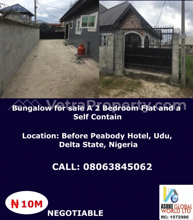  Lovely Two Bedroom Flats And A Self Contain  2 bedroom Detached Bungalow for Sale Warri Delta Vetra  Property