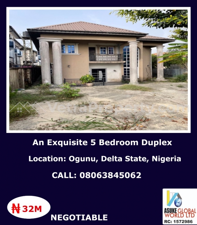  An Exquisite 5 Bedroom Duplex  5 bedroom Detached Bungalow for Sale Warri Delta Vetra  Property