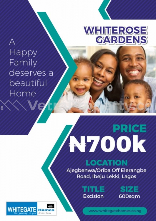  Whiterose Gardens700k Land At Ibeju Lekki  Land for Sale Ibeju Lekki Lagos Vetra  Property