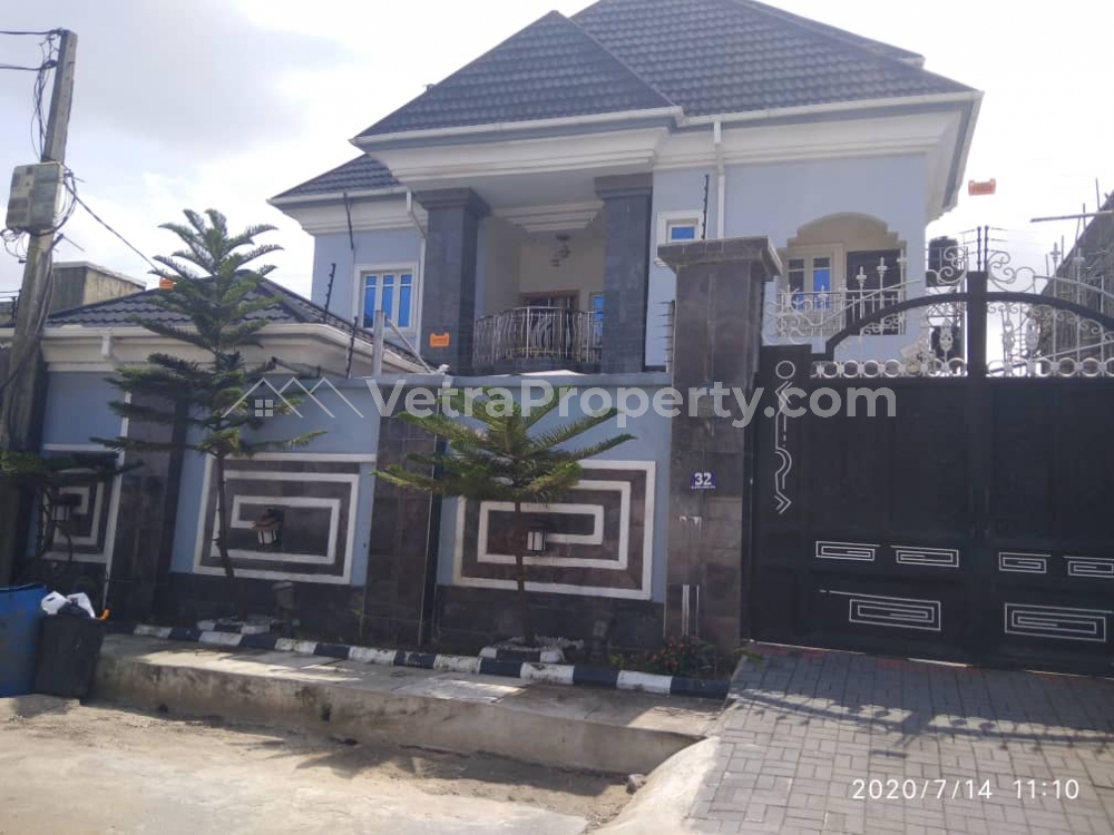  3 Years Old 6bedroom Duplex With 2 Living Rooms , Study And A Room Selfcon Bq Plus 3 Units Of 3bedrooms At The Rear  10 bedroom House for Sale Isolo Lagos Vetra  Property