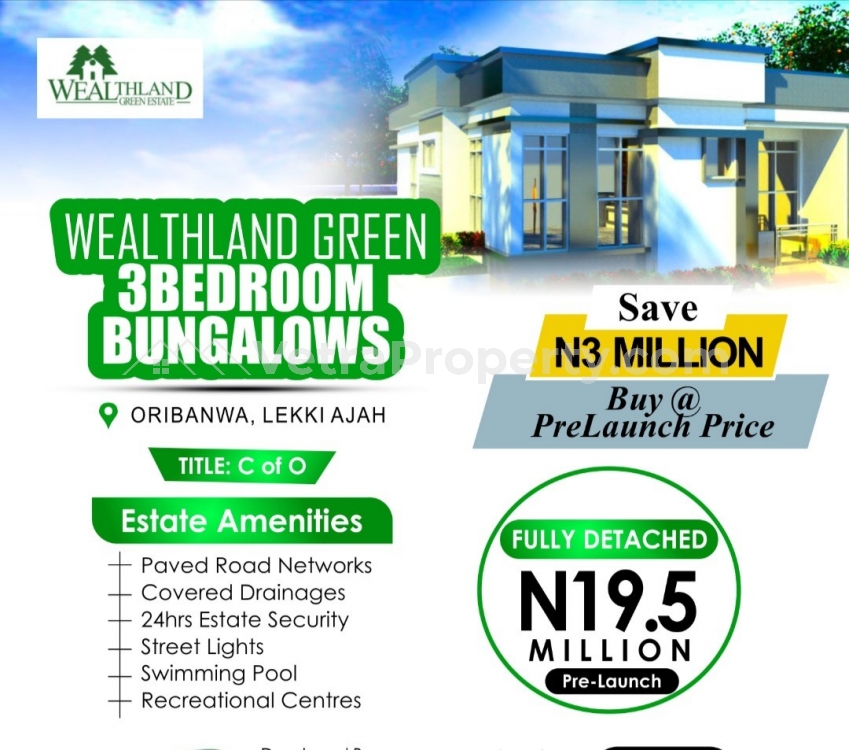  Luxury Built 3bedroom Fully-detached Bungalow.  3 bedroom House for Sale Ajah Lagos Vetra  Property