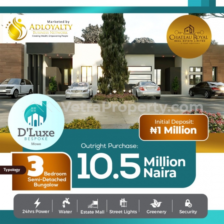  Luxury 3bedroom Semi-detached Bungalow.  3 bedroom House for Sale Obafemi Owode Ogun Vetra  Property
