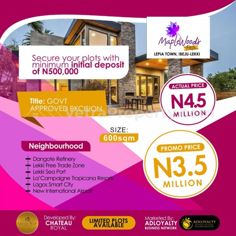  Plot Of Land  Land for Sale Ibeju Lekki Lagos Vetra  Property
