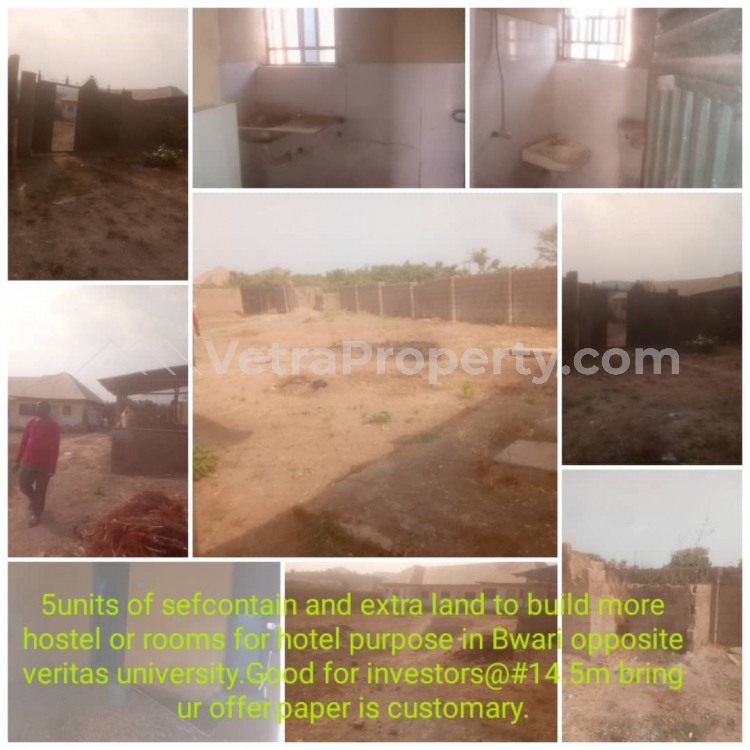  5units Of Self-contain Apartment With Space To Build  Self Contain for Sale Bwari Abuja Vetra  Property