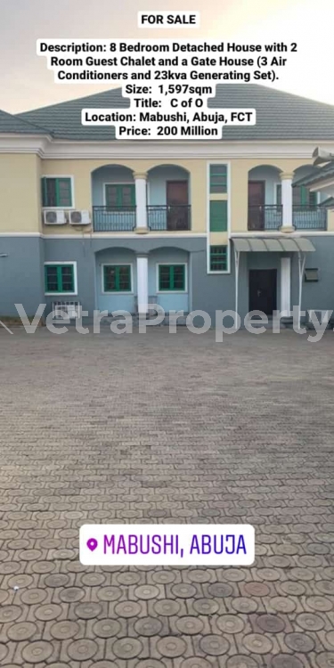  8bedroom House For Sale In Mabushi.  8 bedroom Detached Duplex for Sale Mabushi  Abuja Vetra  Property