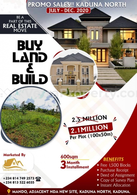  One Plot Of Land For Sale  Land for Sale Kaduna North Kaduna Vetra  Property