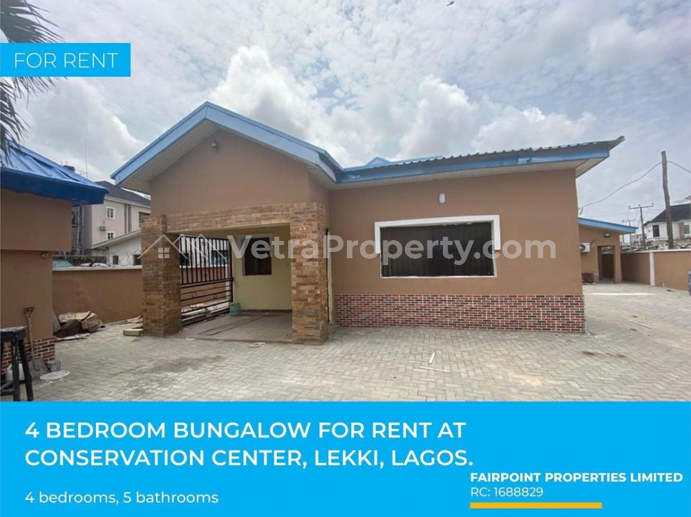  Beautiful And Spacious 4 Bedroom Bungalow  4 bedroom Detached Bungalow for Rent Lekki Lagos Vetra  Property