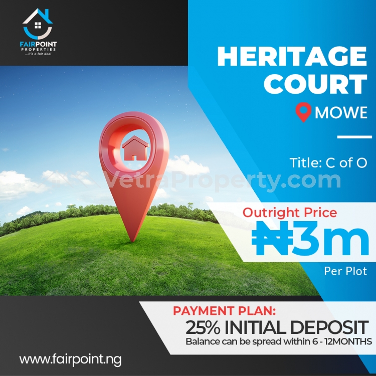  Land For Sale At Mowe, Ogun State  Land for Sale Abeokuta Ogun Vetra  Property