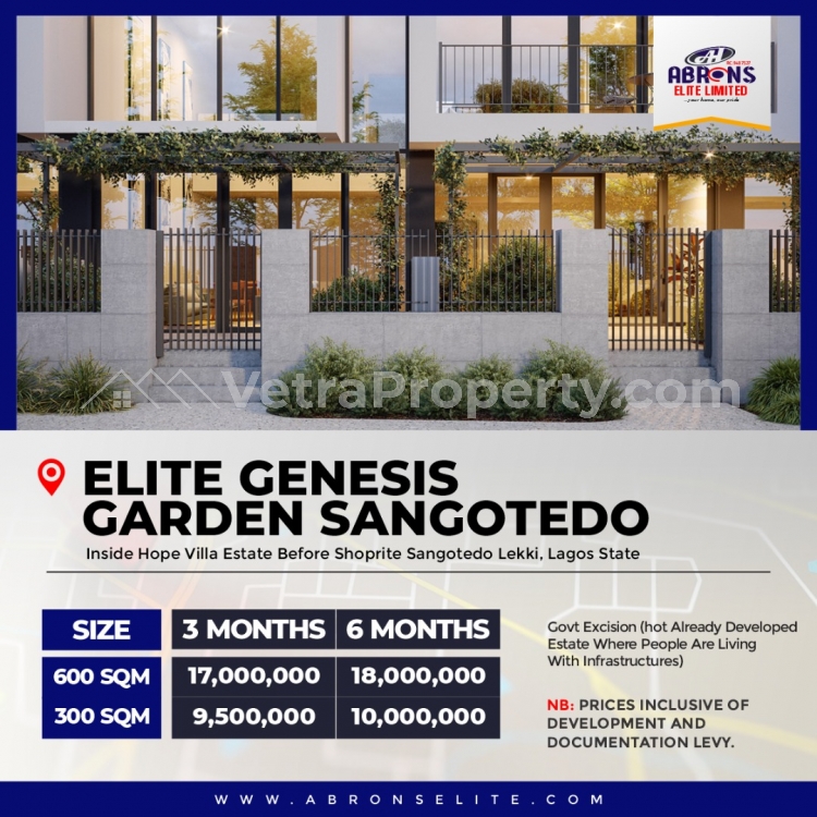  Residential Land For Sale At Sangotedo  Land for Sale Ajah Lagos Vetra  Property