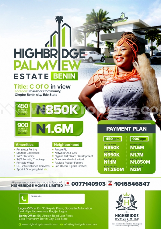  Land For Sale At Benin City, Edo  900 Meter Square of Land for Sale Central Edo Vetra  Property