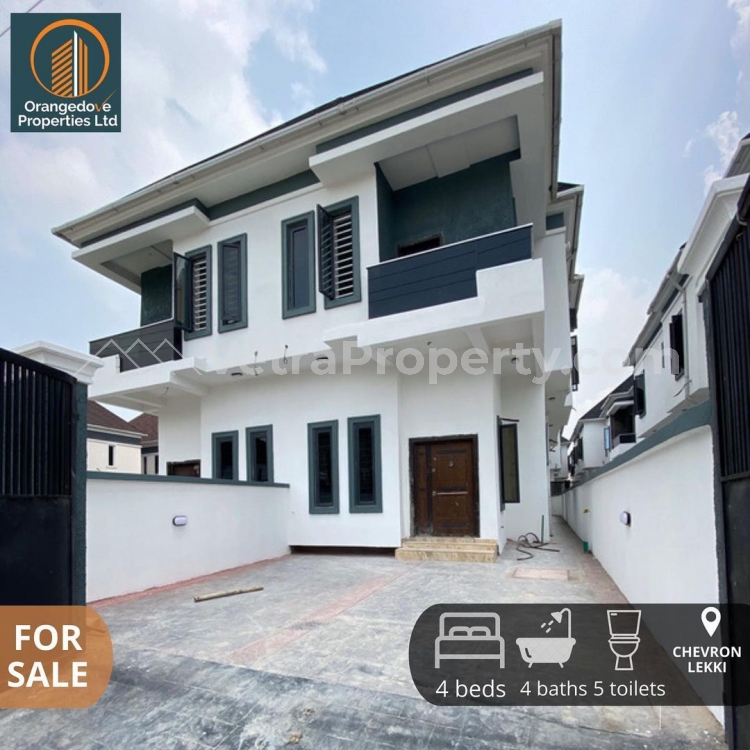  Nicely Built, 4 Bedrooms Semi Detached Duplex Nestled Within A Serene Estate, At Chevron Lekki Lagos.  4 bedroom Semi-Detached Duplex for Sale Lekki Lagos Vetra  Property