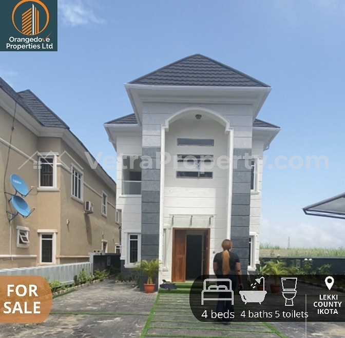  Nicely Built, 4 Bedrooms Detached Duplex Nestled Within A Serene Estate,lekki County, Ikota Lagos.  4 bedroom Detached Duplex for Sale Lekki Lagos Vetra  Property