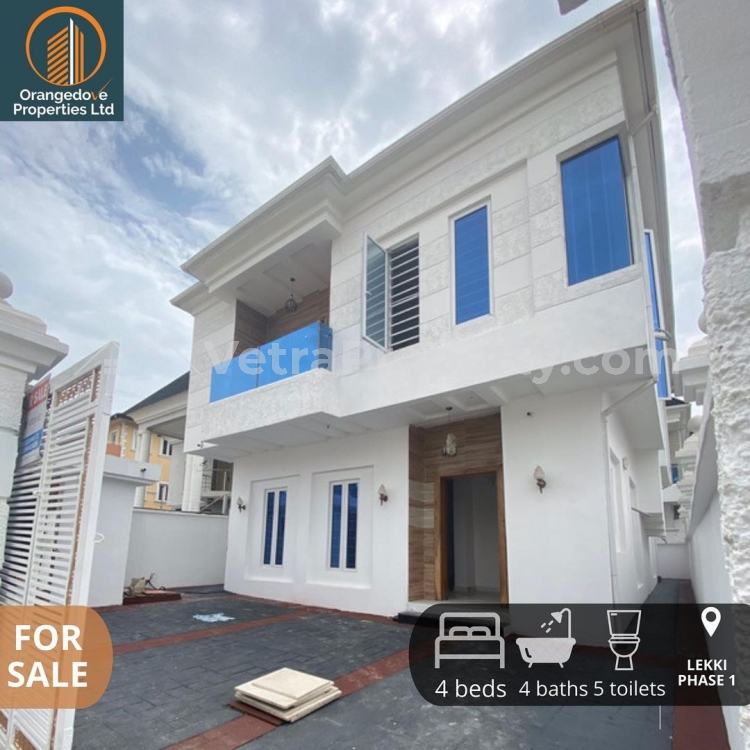  Nicely Built, 4 Bedrooms Detached Duplex Nestled Within A Serene Estate,lekki Phase1 Lagos.  4 bedroom House for Sale Lekki Lagos Vetra  Property