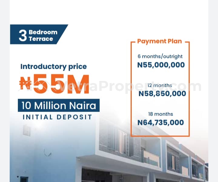  3 Bedroom Terrace In Abraham Adesanaya,ajah Lekki  3 bedroom Terraced Duplex for Sale Ajah Lagos Vetra  Property