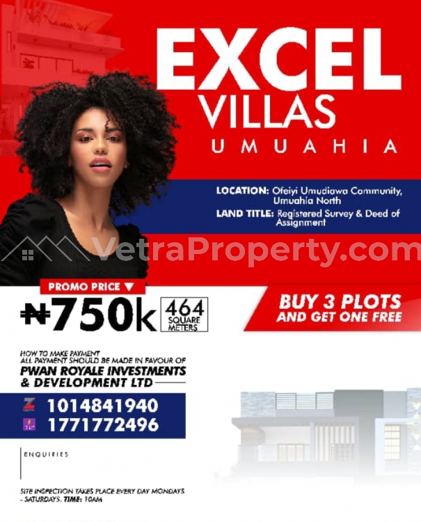  Land For Sale  464 Meter Square of Land for Sale Umuahia North Abia Vetra  Property