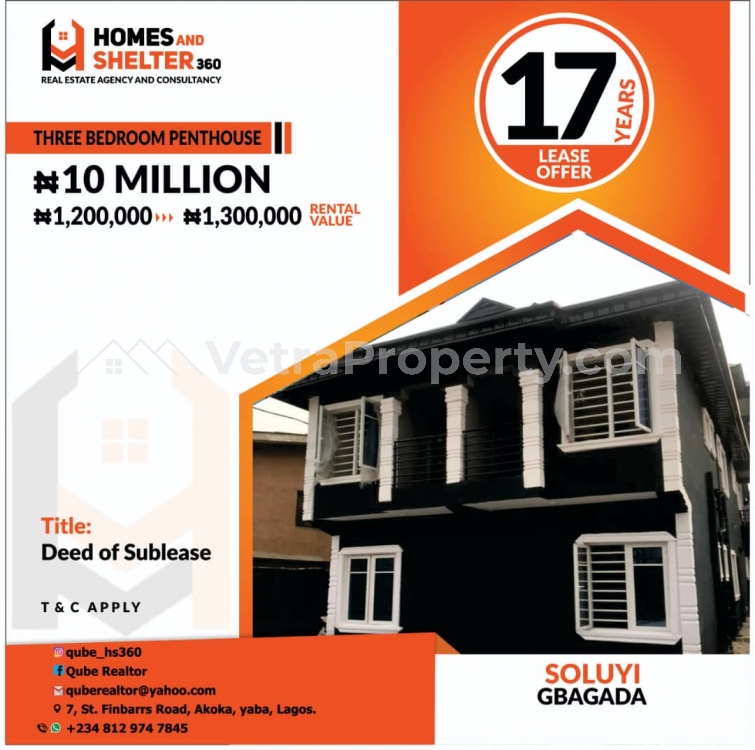  Own A Unit Of 3bedroom Penthouse For A Lease Period Of 15years And Earn Rental Returns Of Up To 1.2million Annually  3 bedroom Mini Flat for Rent Gbagada Lagos Vetra  Property