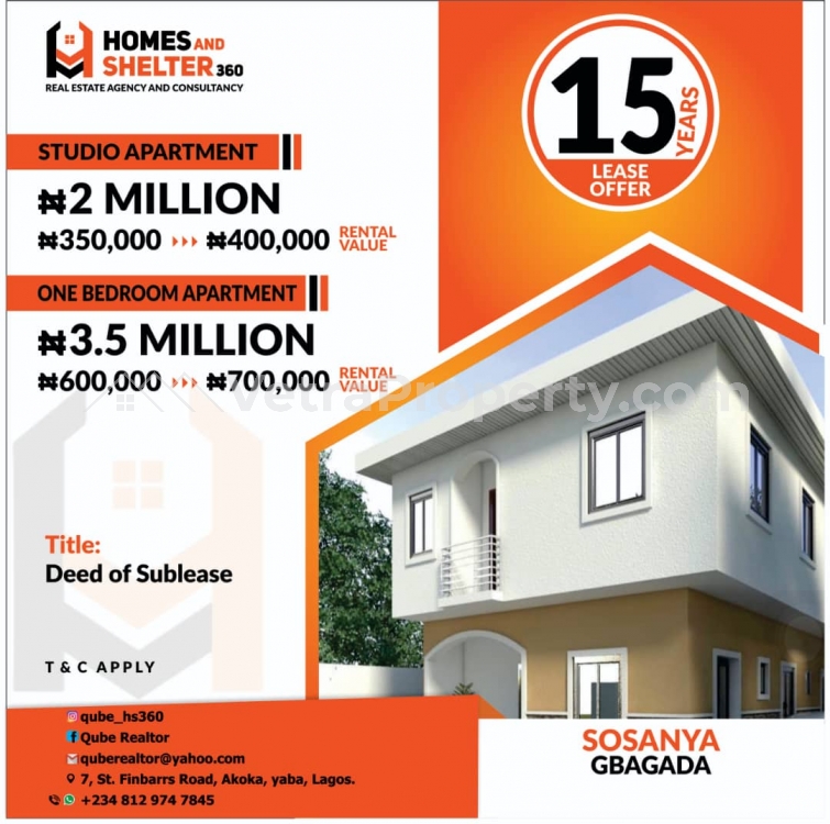  Own A Unit Of Studio Apartment For A Lease Period Of 15years And Earn Rental Returns Annually  Flat for Rent Gbagada Lagos Vetra  Property