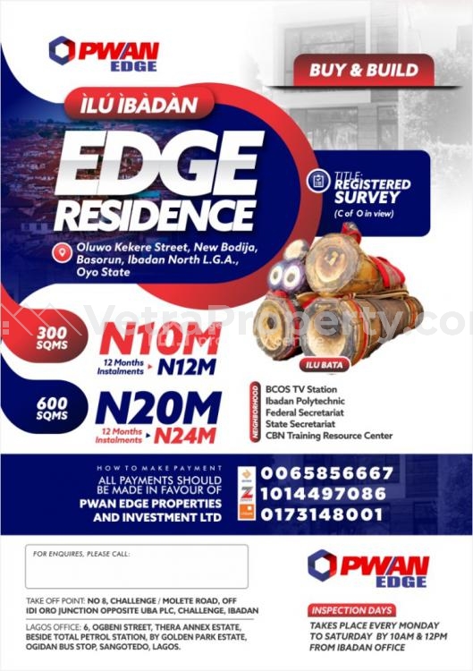  Land  600 Meter Square of Land for Sale Ibadan Oyo Vetra  Property