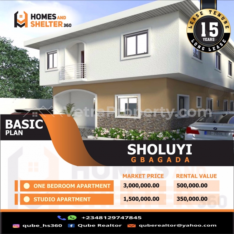  OWN A UNIT OF STUDIO APARTMENT WITH EASE FOR 15YEARS AND EARN A RENTAL RETURN.  Flat for Rent Gbagada Lagos Vetra  Property