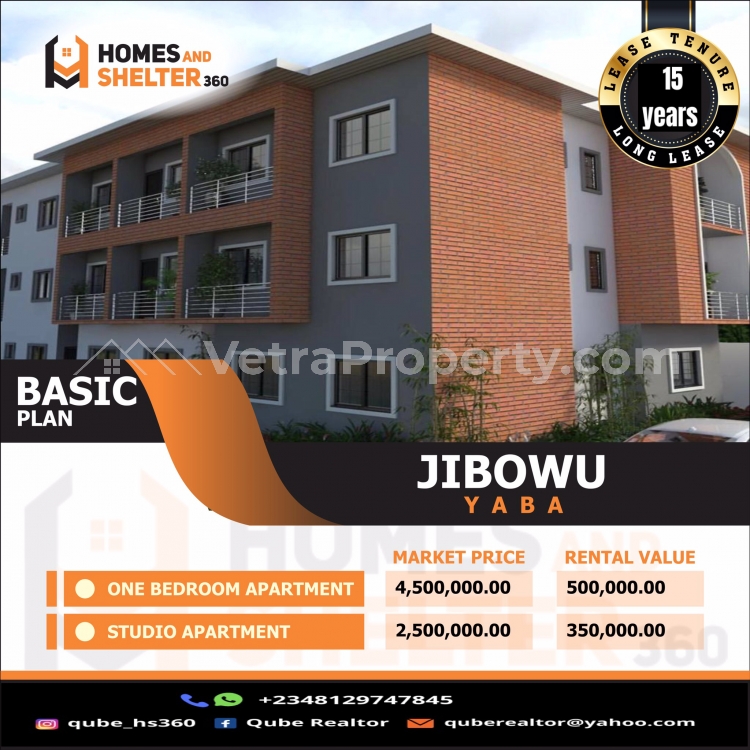  OWN A UNIT OF STUDIO APARTMENT WITH EASE FOR 15YEARS AND EARN A RENTAL RETURN.  Flat for Sale Yaba Lagos Vetra  Property
