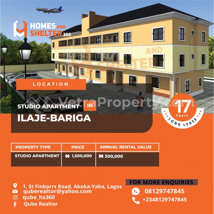  OWN A UNIT OF APARTMENT WITH EASE FOR 17YEARS AND EARN A RENTAL RETURN.  Flat for Sale Shomolu Lagos Vetra  Property