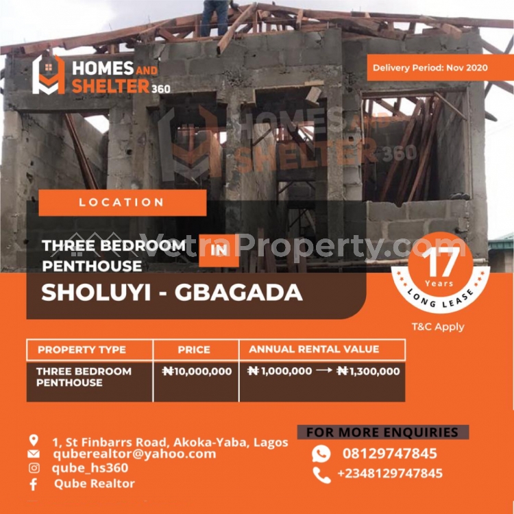  OWN A UNIT OF APARTMENT WITH EASE FOR 17YEARS AND EARN A RENTAL RETURN  Flat for Sale Gbagada Lagos Vetra  Property