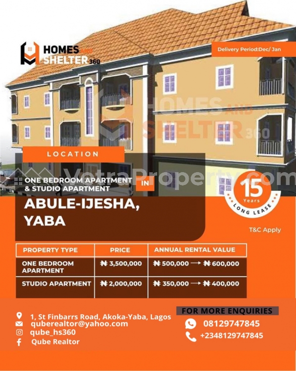  OWN A UNIT OF APARTMENT WITH EASE FOR 15YEARS AND EARN A RENTAL RETURN  Flat for Sale Yaba Lagos Vetra  Property