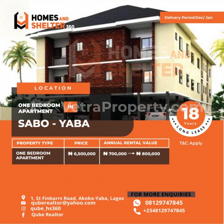  OWN A UNIT OF APARTMENT WITH EASE FOR 18YEARS AND EARN A RENTAL RETURN  Flat for Sale Yaba Lagos Vetra  Property