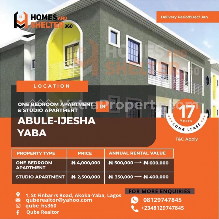  OWN A UNIT OF APARTMENT WITH EASE FOR 17YEARS AND EARN A RENTAL RETURN  Flat for Sale Yaba Lagos Vetra  Property