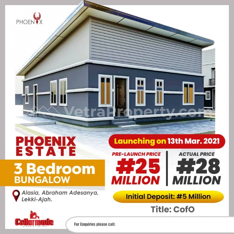  3bedroom Bungalow with C of O, Selling Abraham Adesanya  3 bedroom House for Sale Ajah Lagos Vetra  Property