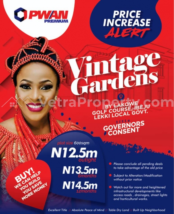  Invest in a Plot of Land in Vintage Gardens Just by the Golf Course  Land for Sale Ajah Lagos Vetra  Property