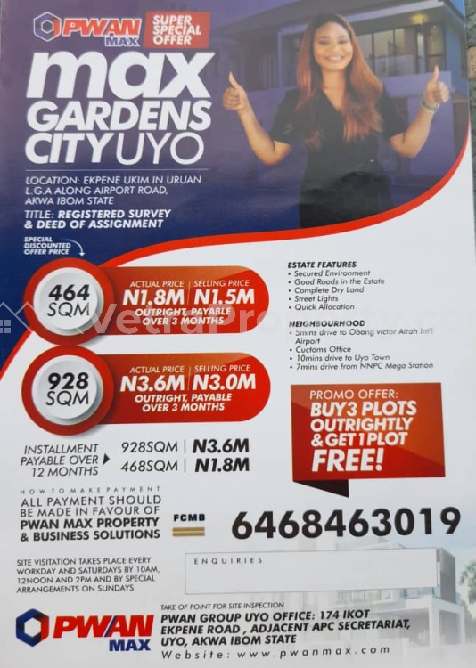  Buy a Plot of Land in Max City Estate Uyo Fantastic Offer  Land for Sale  Akwa Ibom Vetra  Property