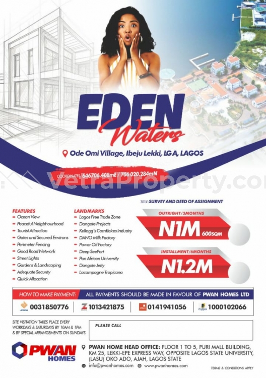 Plot of Land  Land for Sale Ibeju Lekki Lagos Vetra  Property