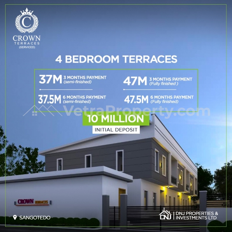  3BEDROOM/4Bedroom terrace  House for Sale Ajah Lagos Vetra  Property