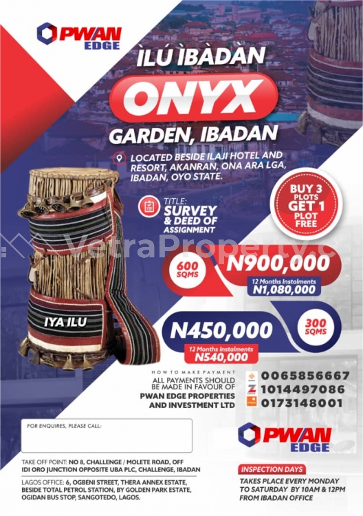  Land in Ibadan selling @ 900k Buy 3Plots get 1free Onyx Garden Estate Ibadan  Land for Sale Ibadan Oyo Vetra  Property