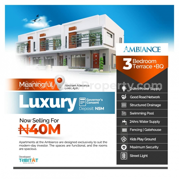 3 bedroom terrace duplex  3 bedroom House for Sale Ajah Lagos Vetra  Property
